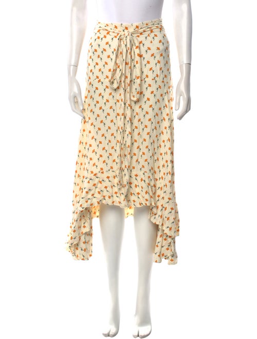 Faithfull The Brand Floral Print Midi Length Skirt