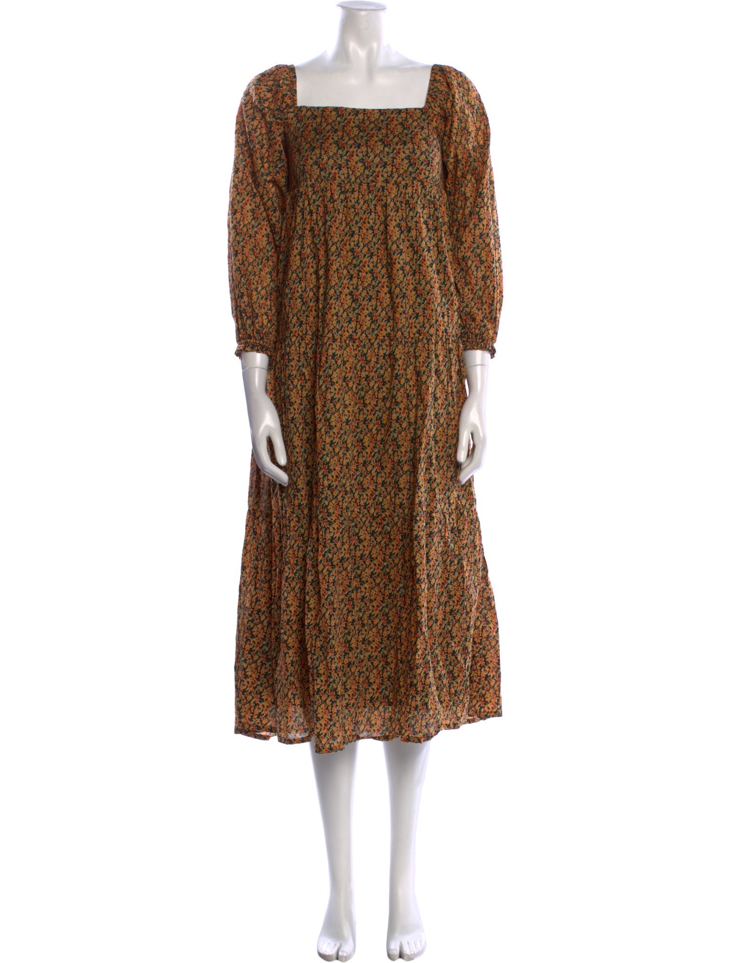 Faithfull The Brand Floral Print Midi Length Dress