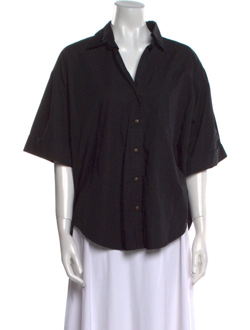 Faithfull The Brand Three-Quarter Sleeve Button-Up Top