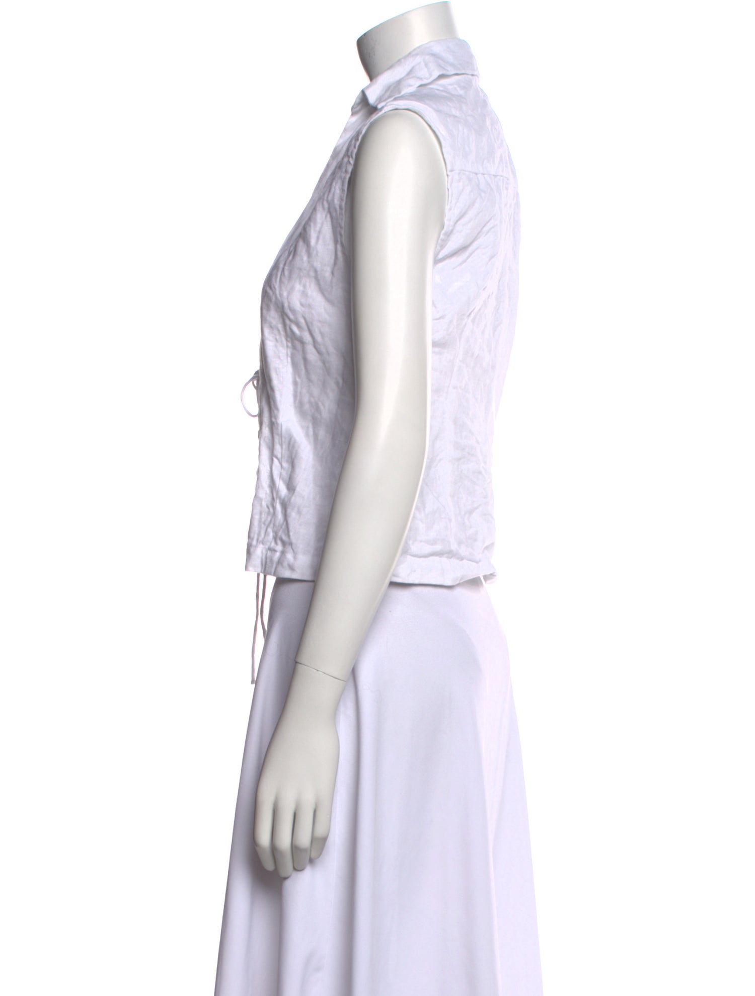 Faithfull The Brand Linen Sleeveless Crop Top