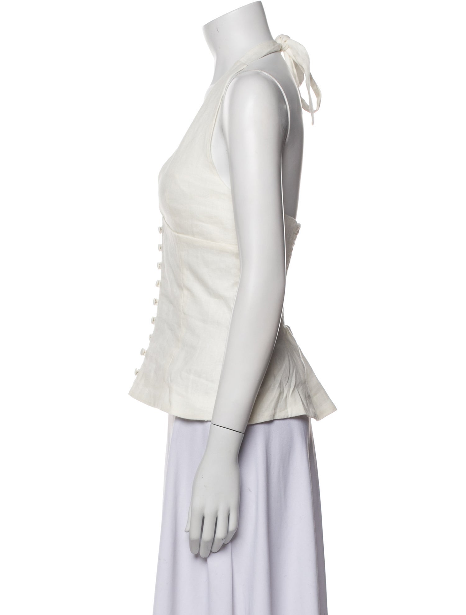 Faithfull The Brand Linen Halterneck Top