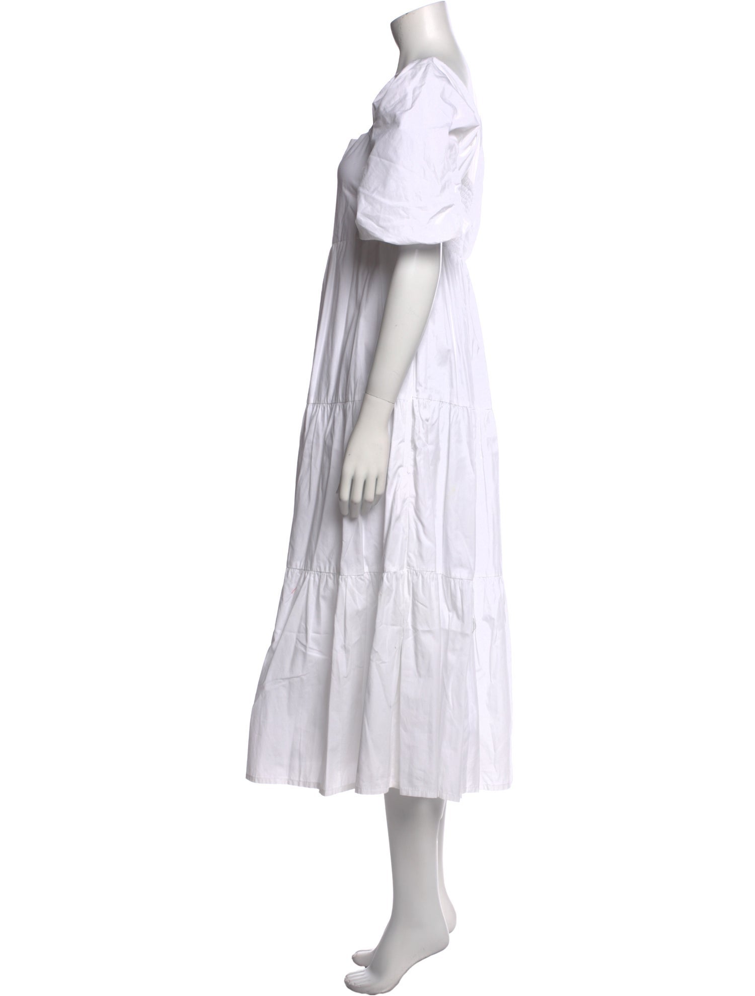 Faithfull The Brand Square Neckline Midi Length Dress