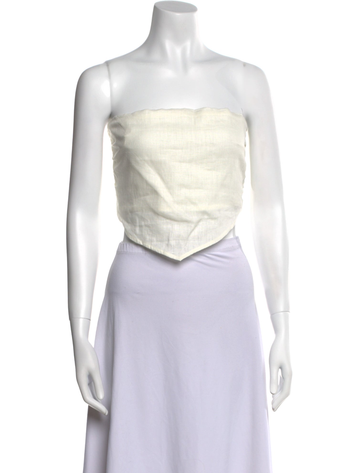 Faithfull The Brand Linen Strapless Crop Top w/ Tags