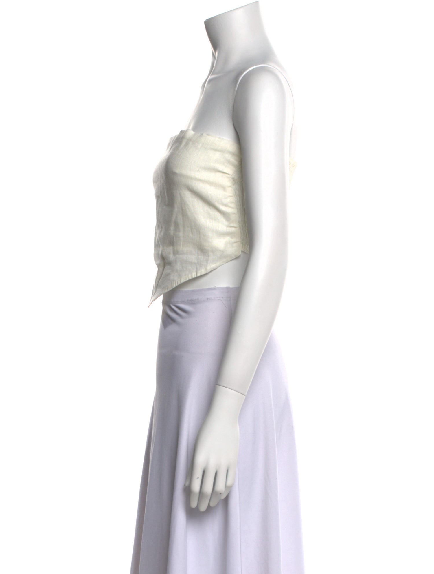 Faithfull The Brand Linen Strapless Crop Top w/ Tags