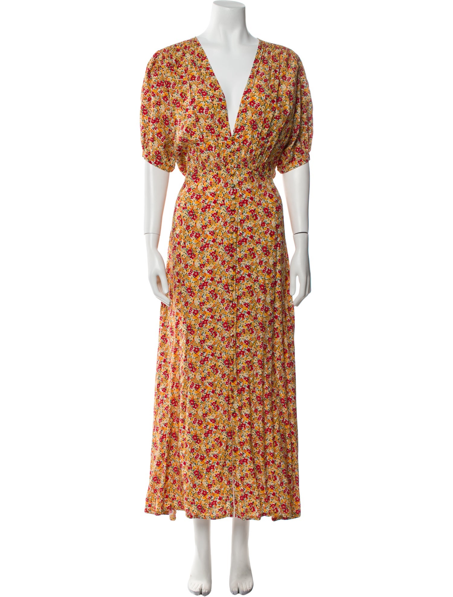Faithfull The Brand Floral Print Long Dress