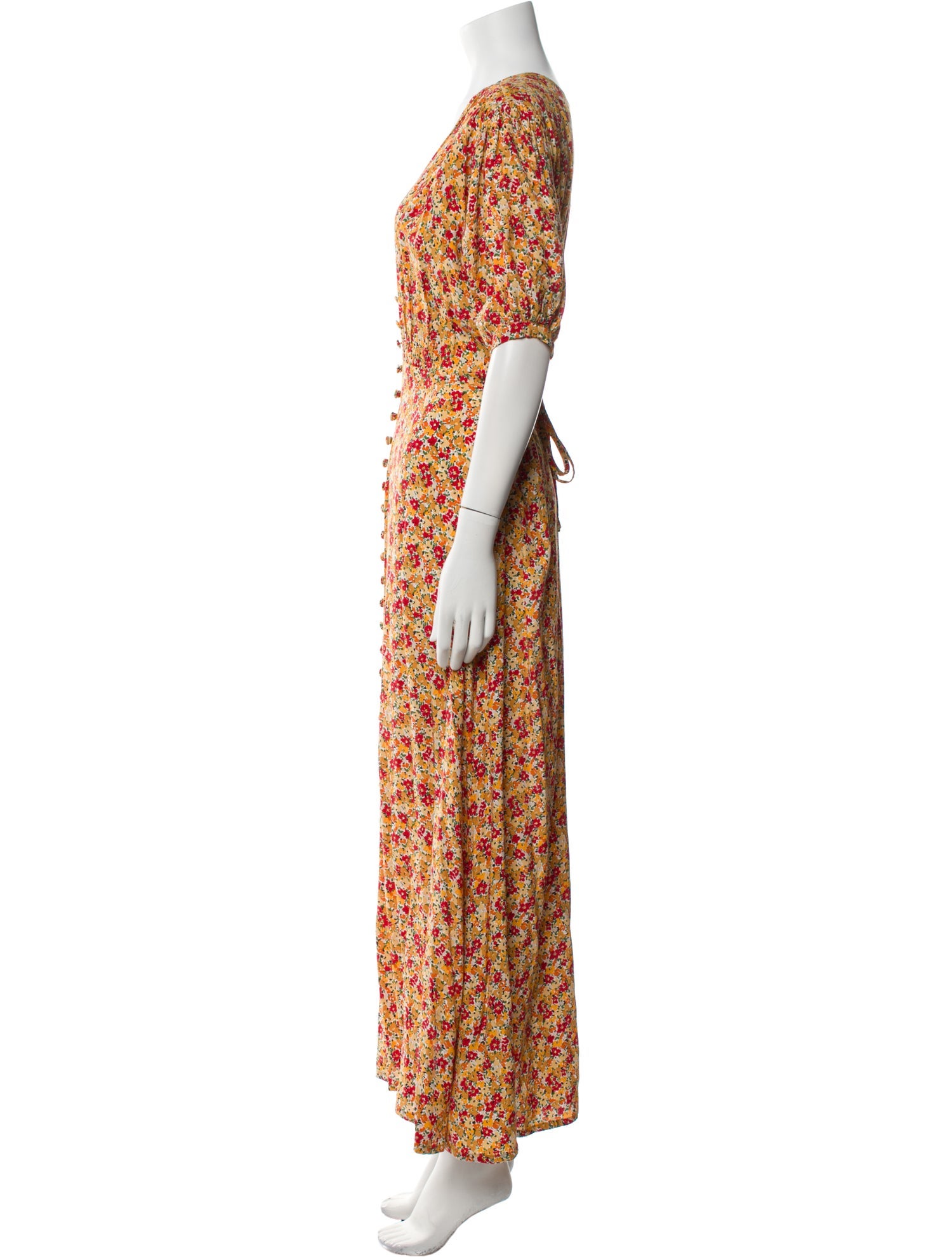 Faithfull The Brand Floral Print Long Dress