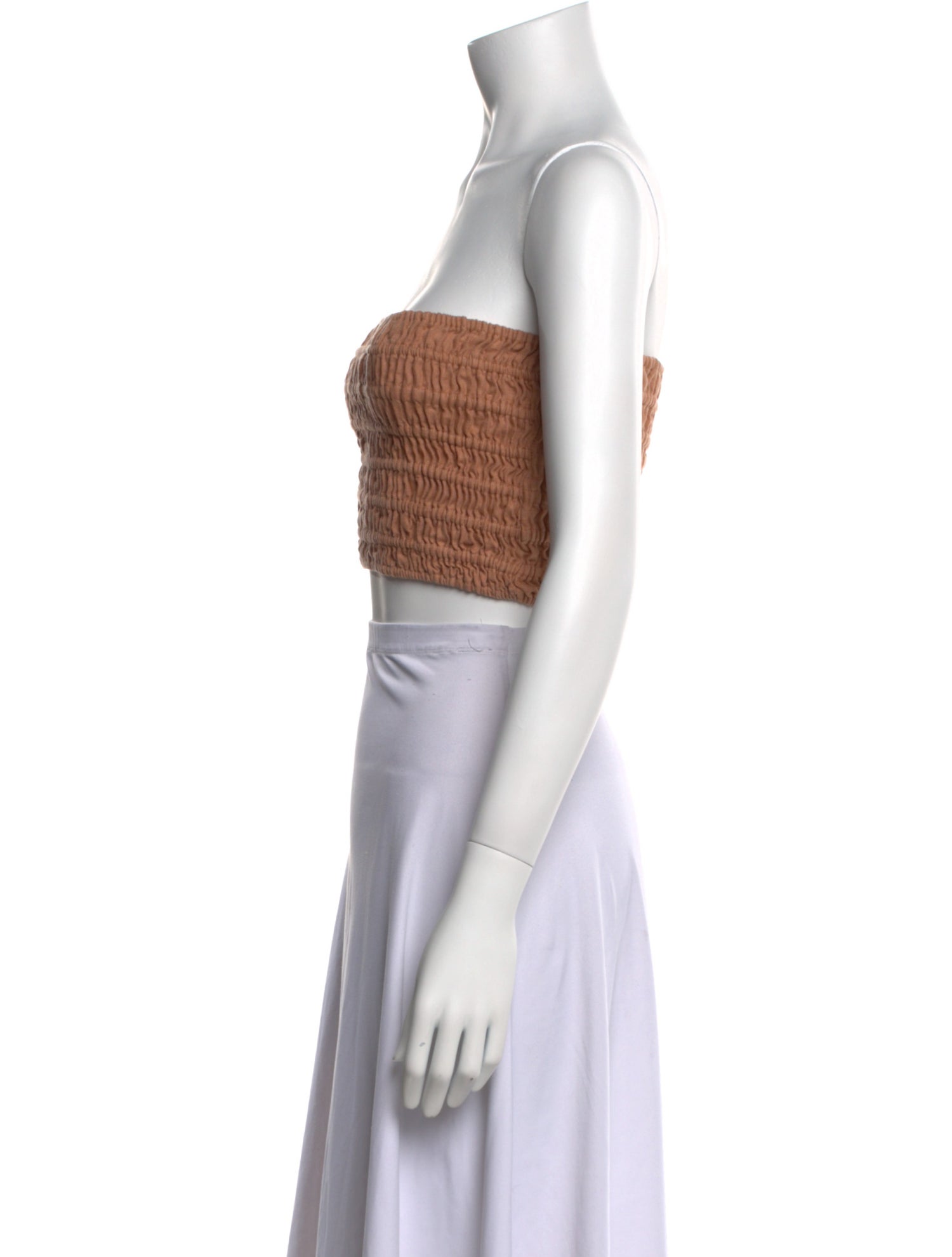 Faithfull The Brand Linen Strapless Crop Top