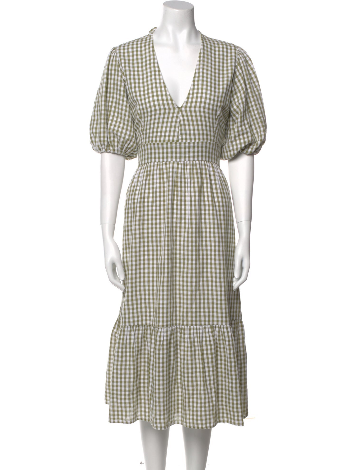 Faithfull The Brand Plaid Print Long Dress