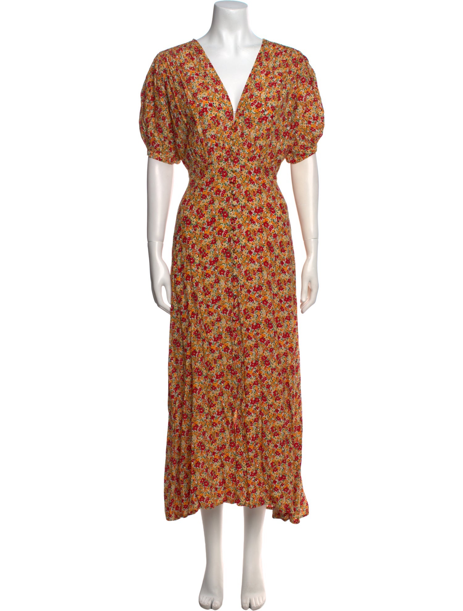 Faithfull The Brand Floral Print Long Dress