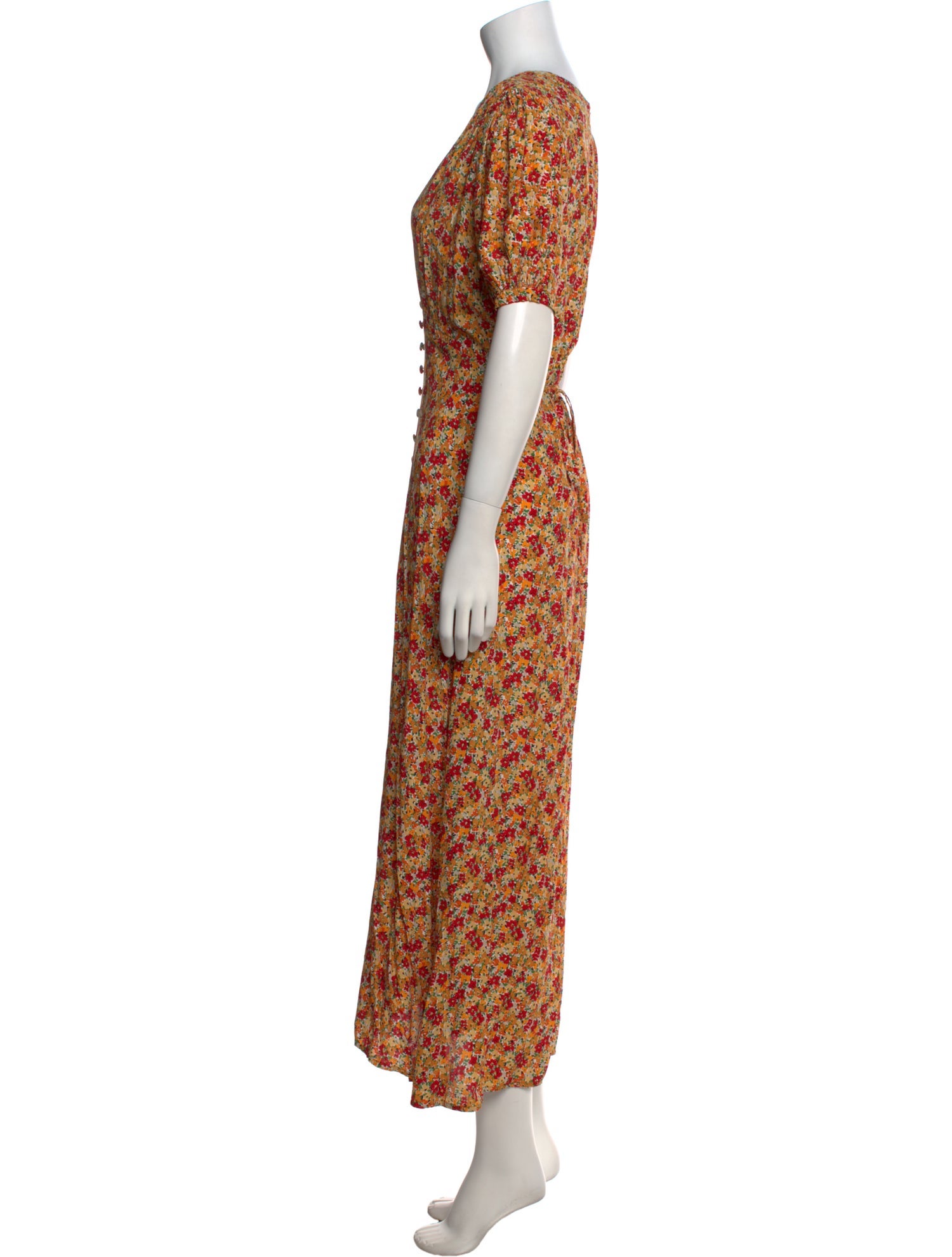 Faithfull The Brand Floral Print Long Dress