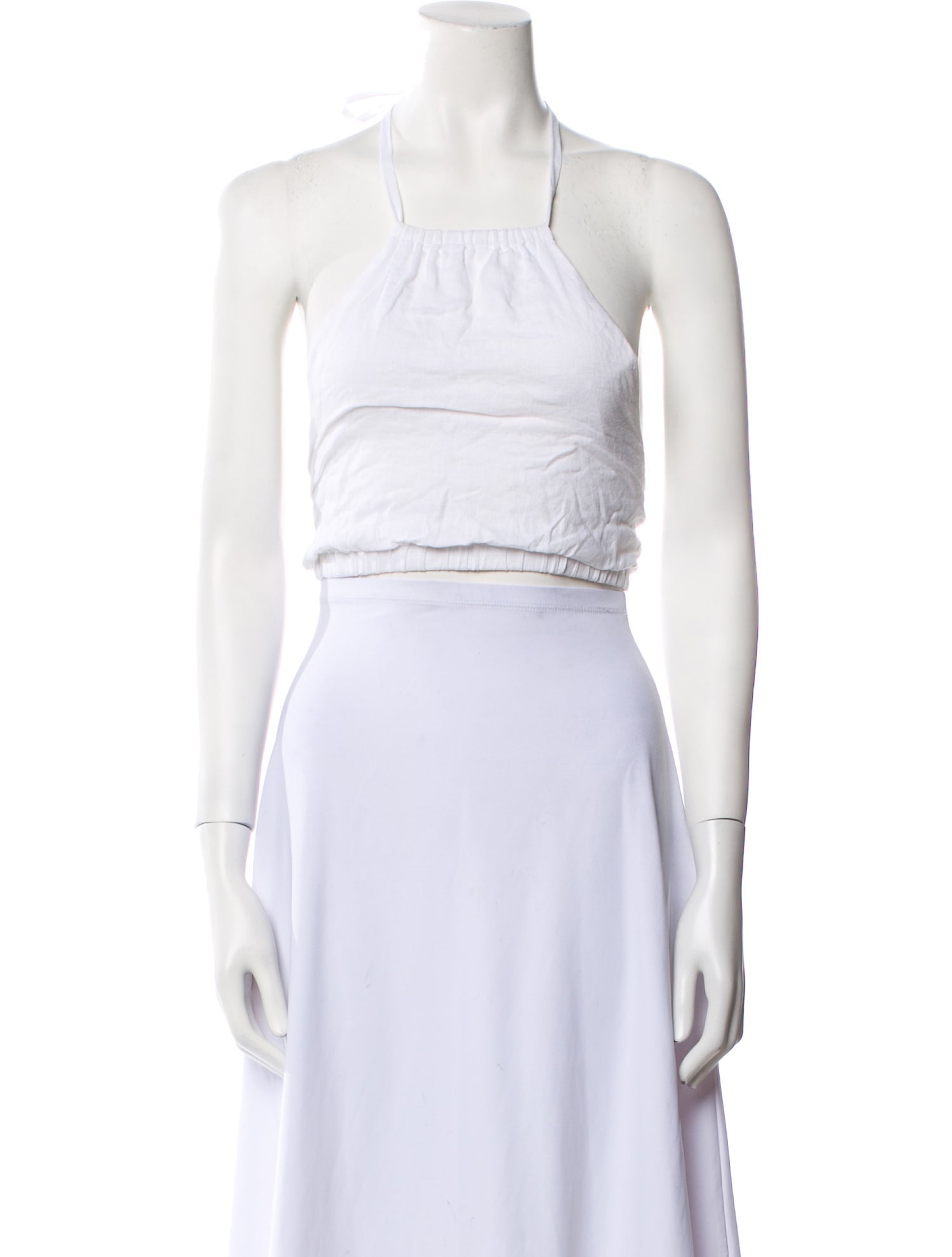 Faithfull The Brand Linen Square Neckline Crop Top