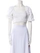 Faithfull The Brand Linen Square Neckline Crop Top