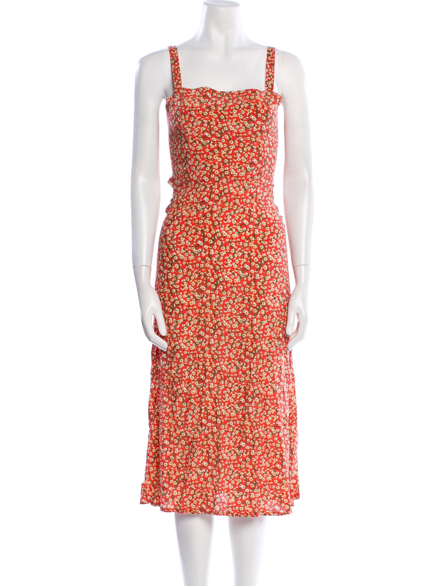 Faithfull The Brand Floral Print Midi Length Dress