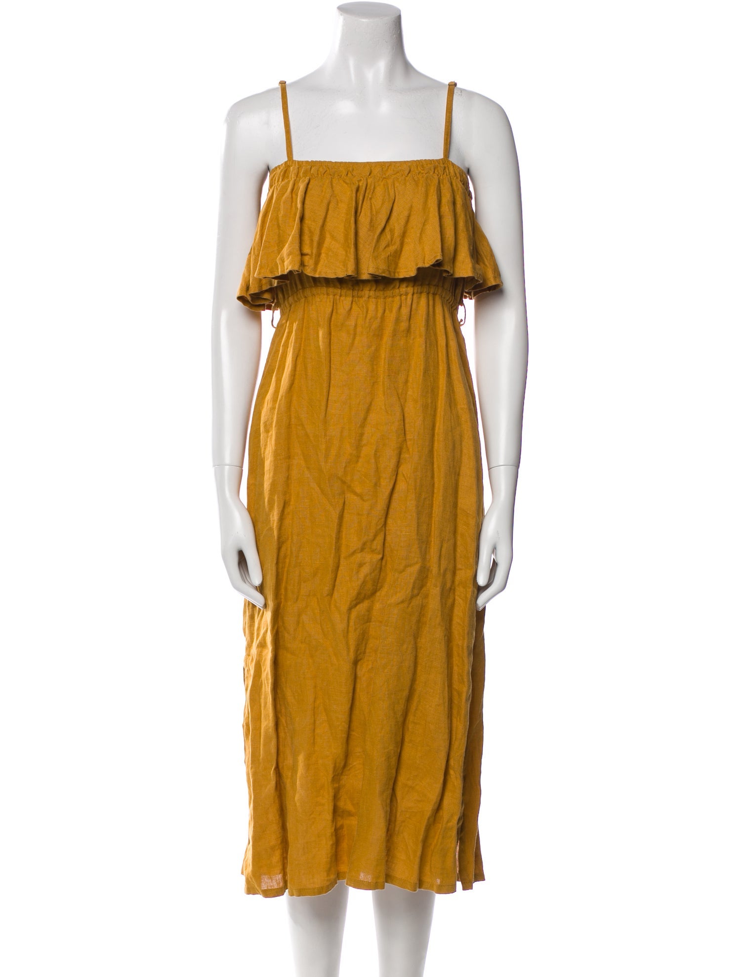 Faithfull The Brand Linen Midi Length Dress