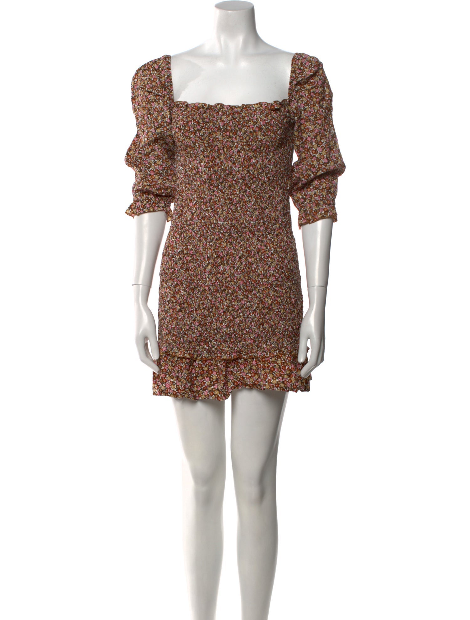 Faithfull The Brand Floral Print Mini Dress