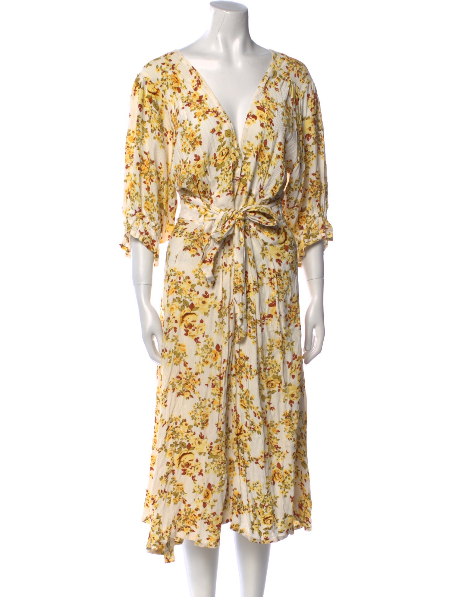 Faithfull The Brand Floral Print Long Dress