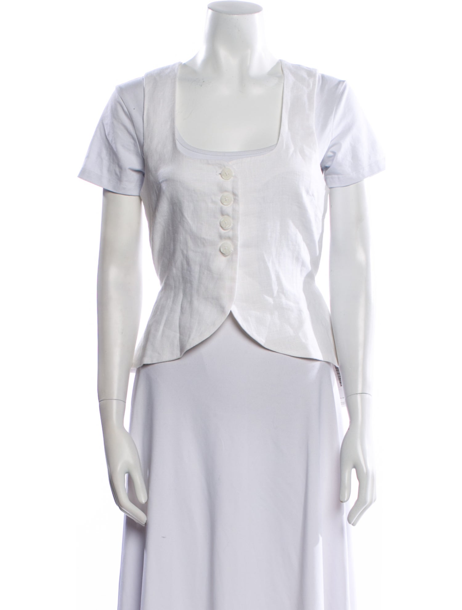 Faithfull The Brand Linen Square Neckline Top