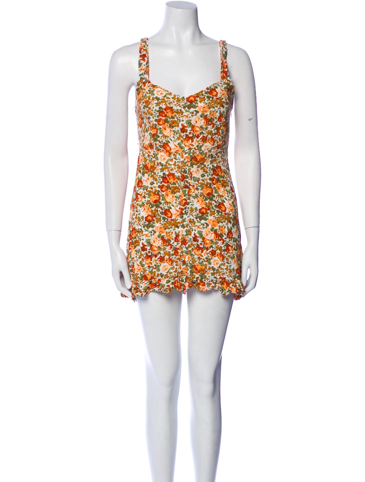 Faithfull The Brand Floral Print Mini Dress