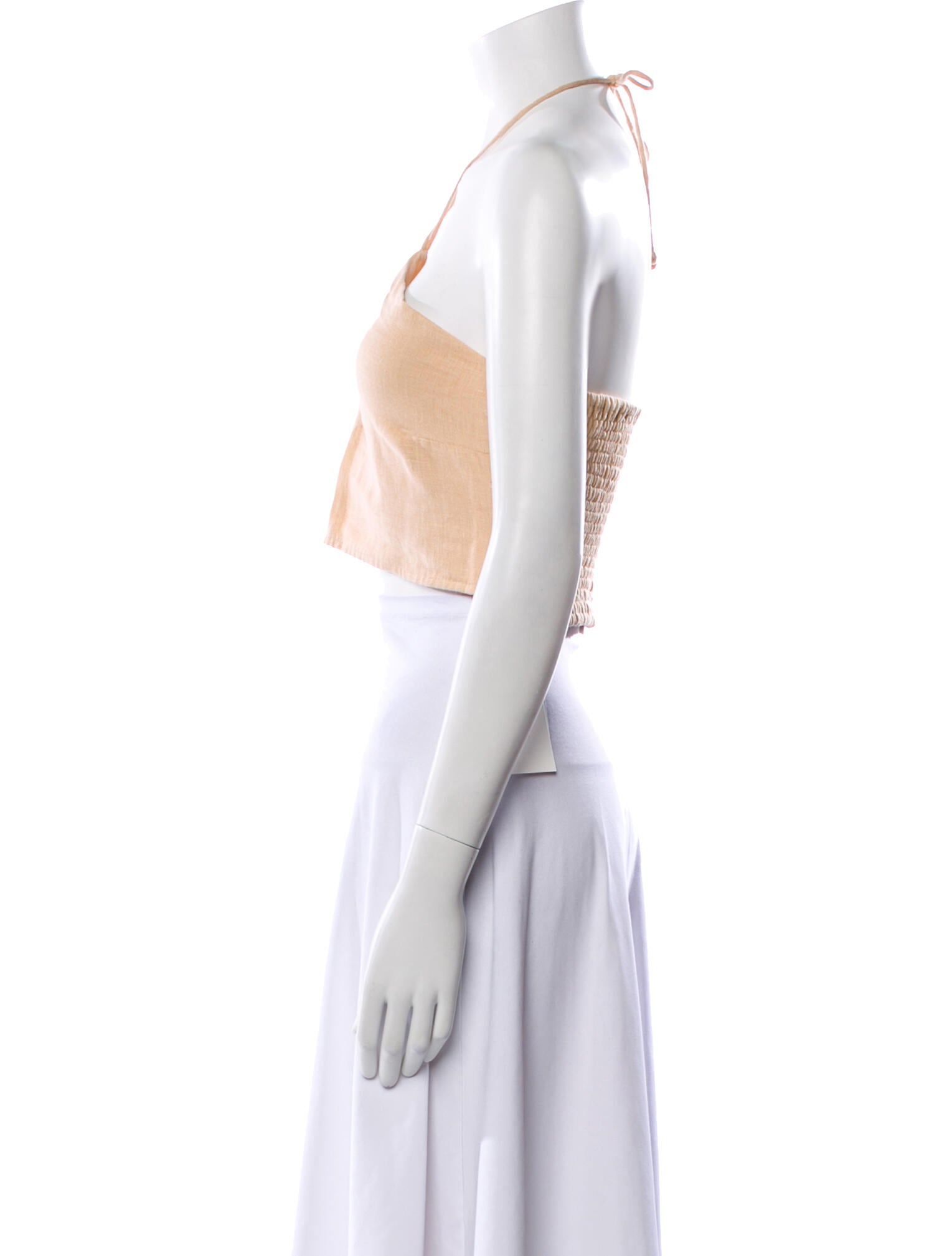 Faithfull The Brand Linen Halterneck Crop Top