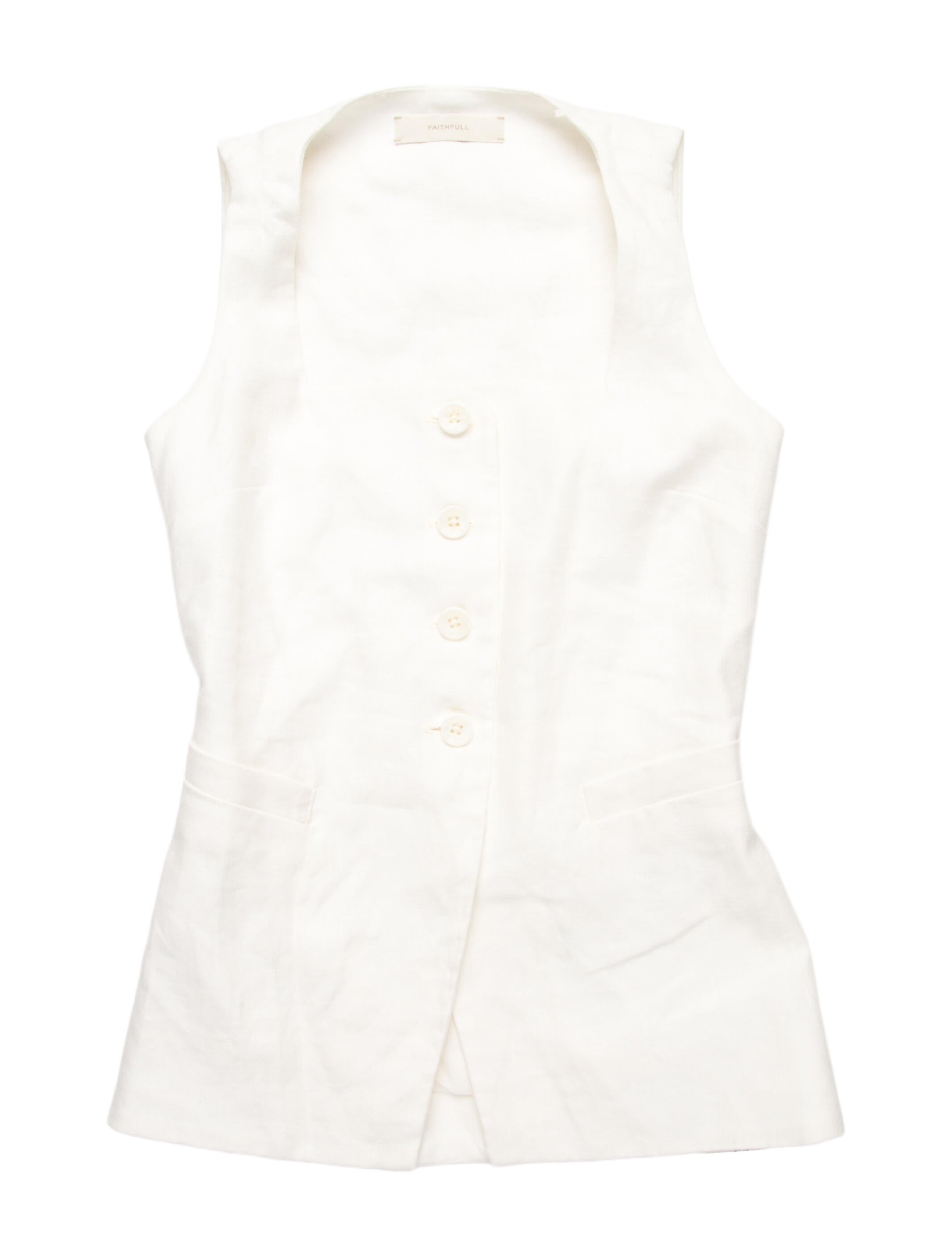 Faithfull The Brand Linen Square Neckline Top