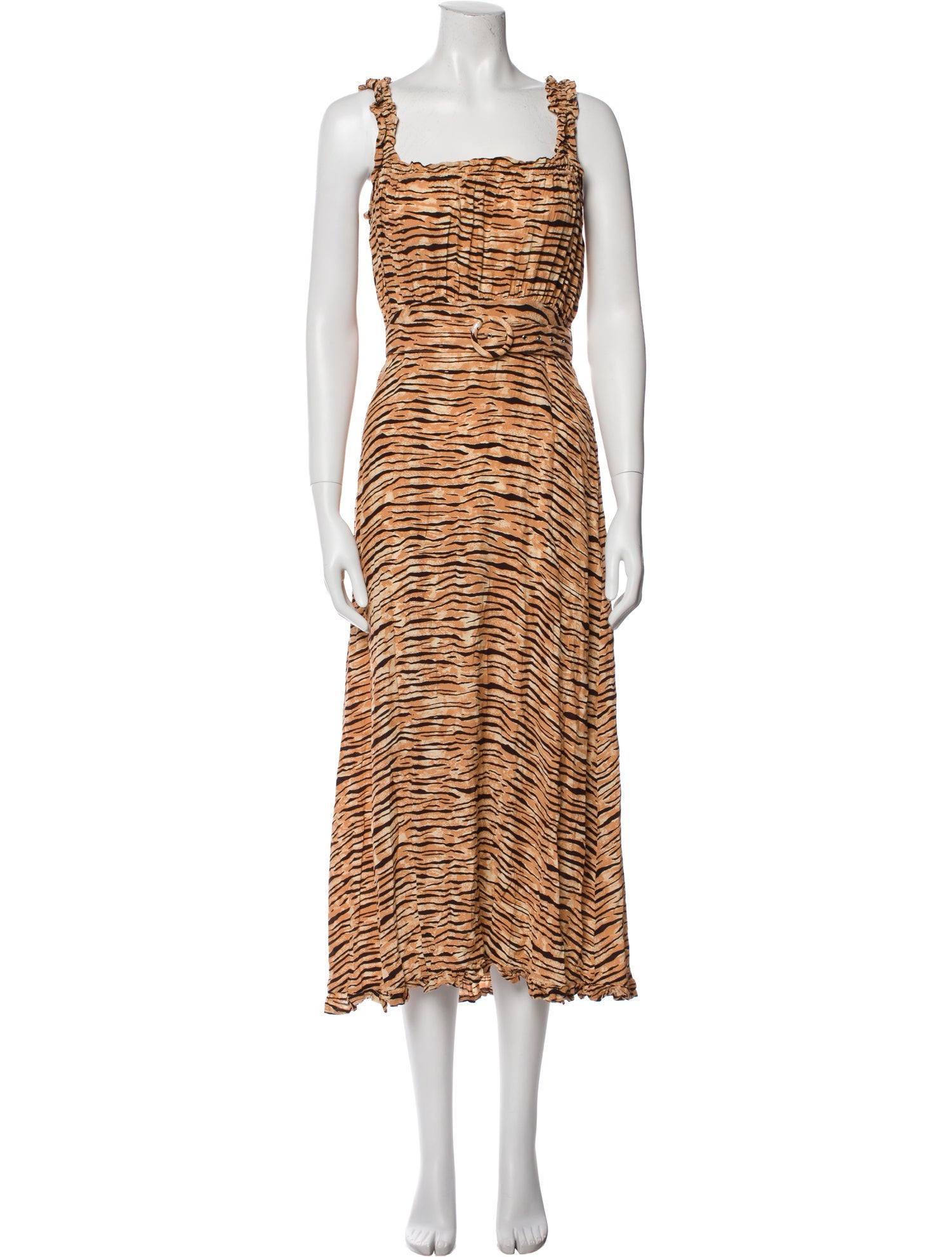 Faithfull The Brand Animal Print Long Dress