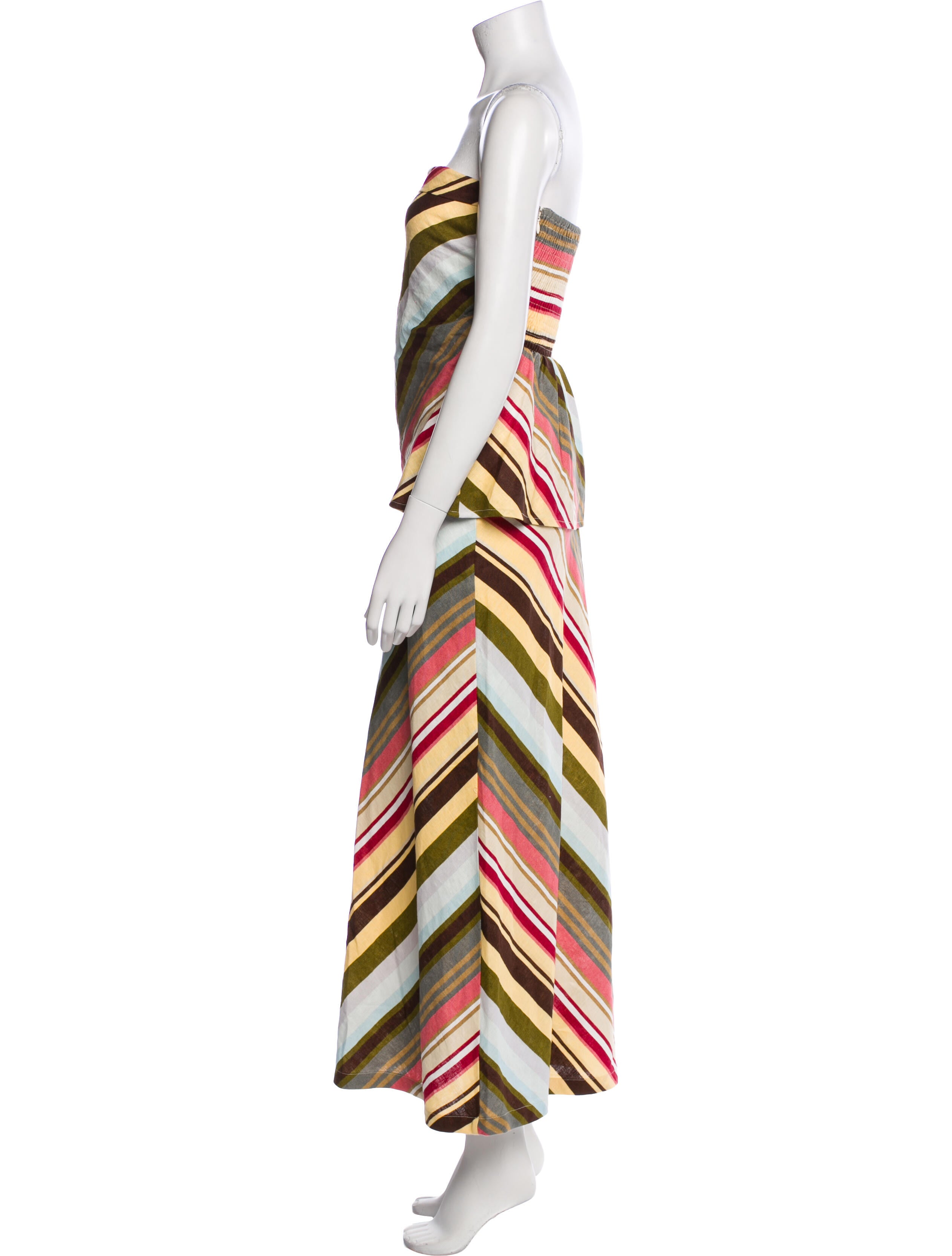 Faithfull The Brand Linen Striped Skirt Set w/ Tags