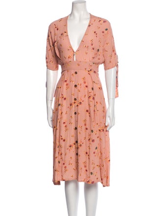 Faithfull The Brand Floral Print Midi Length Dress
