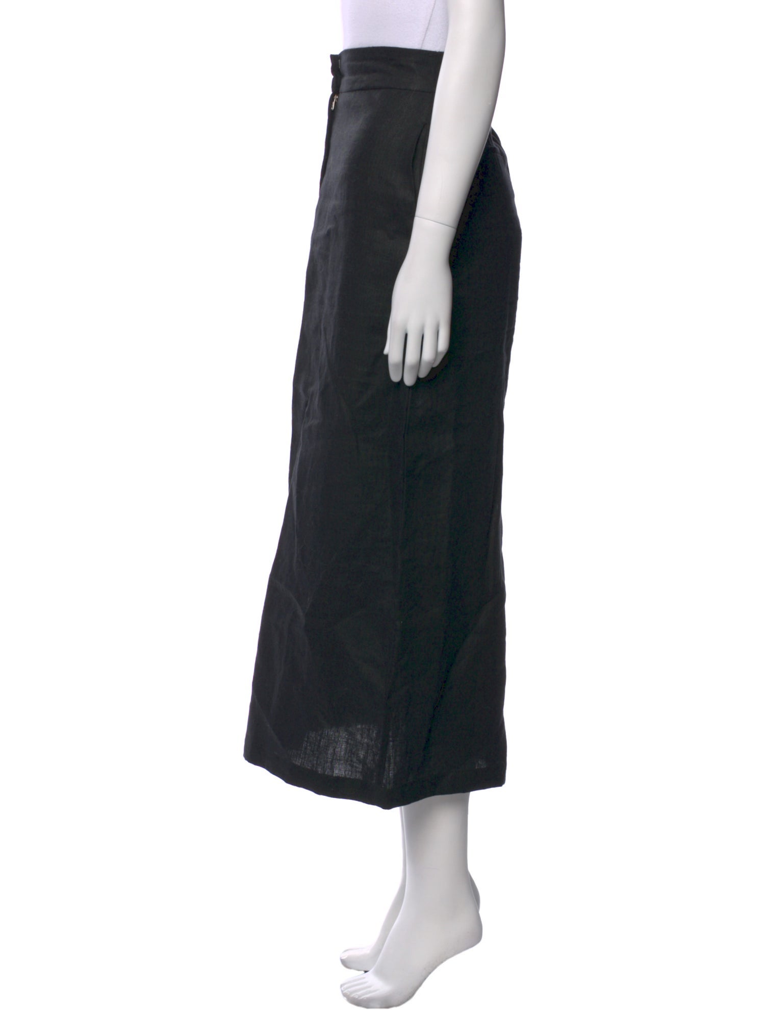 Faithfull The Brand Linen Midi Length Skirt