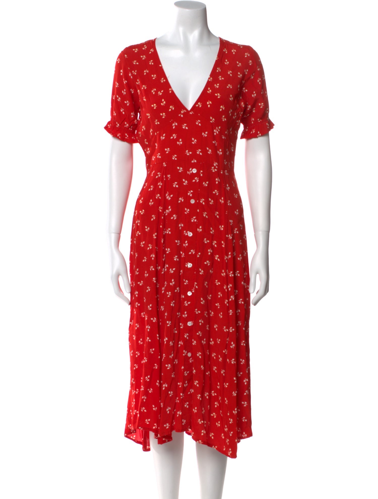 Faithfull The Brand Floral Print Midi Length Dress