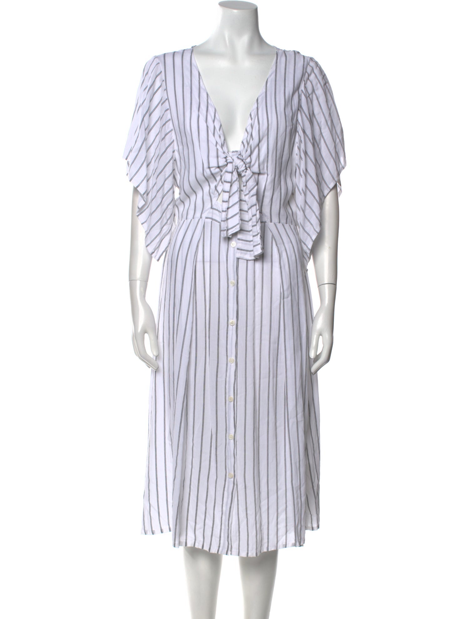 Faithfull The Brand Striped Midi Length Dress w/ Tags