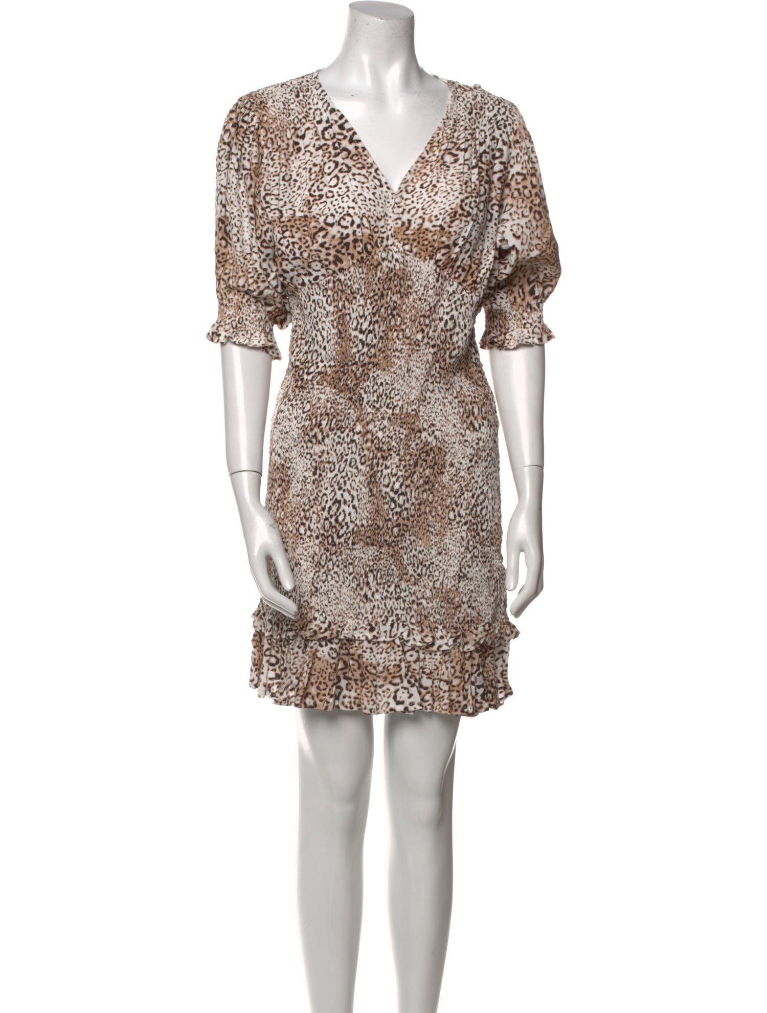 Faithfull The Brand Animal Print Mini Dress