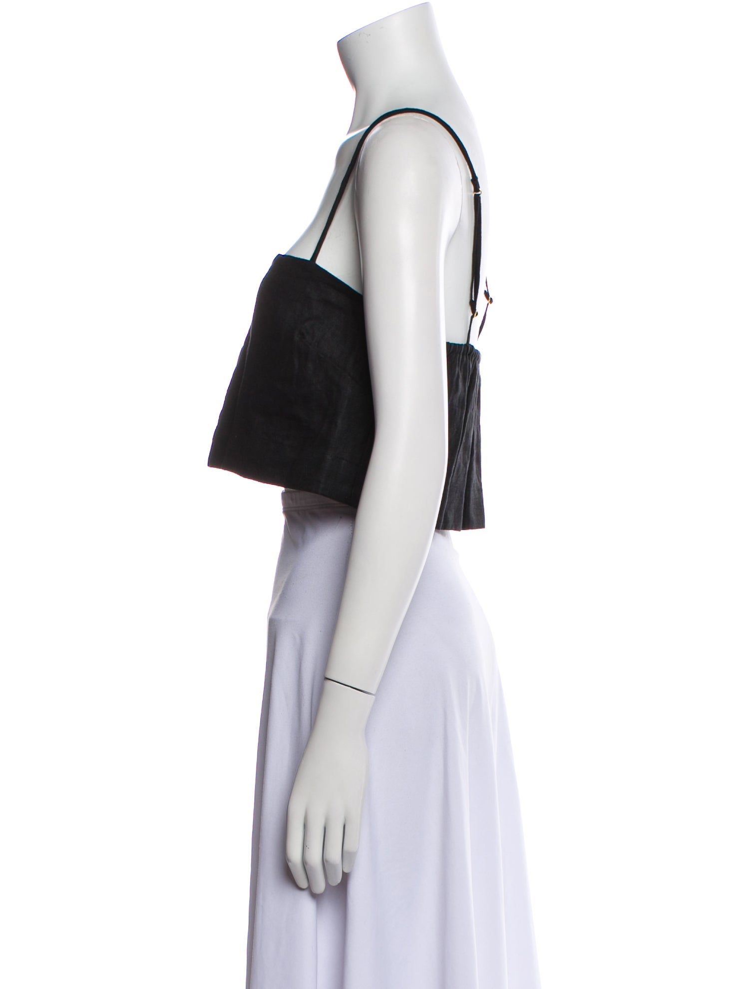 Faithfull The Brand Linen Square Neckline Crop Top w/ Tags