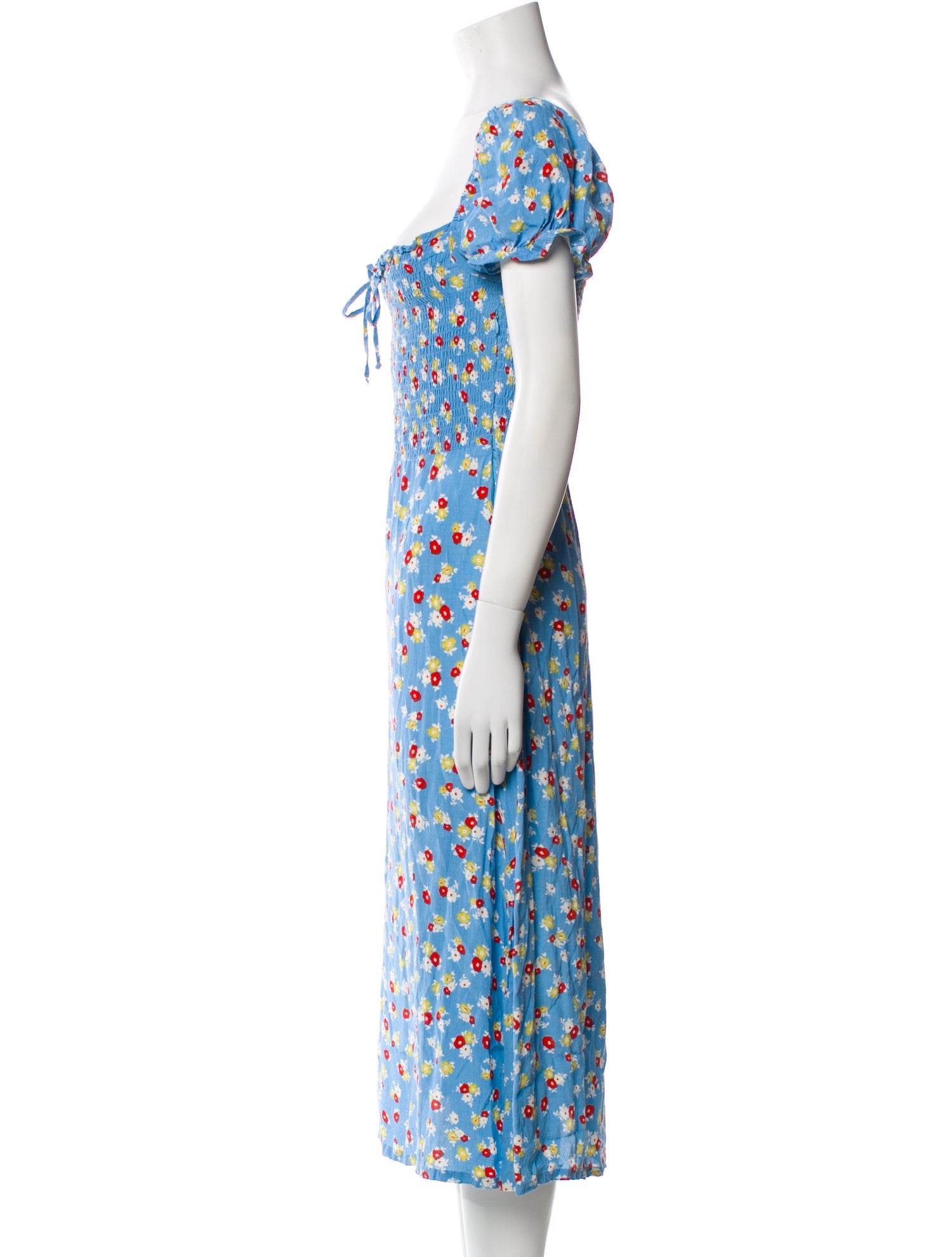 Faithfull The Brand Floral Print Midi Length Dress