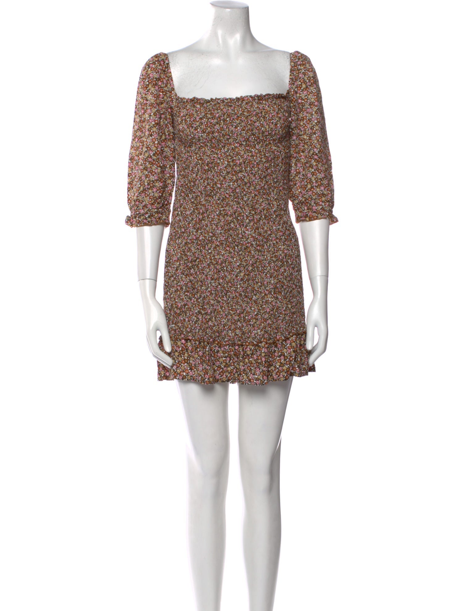 Faithfull The Brand Floral Print Mini Dress