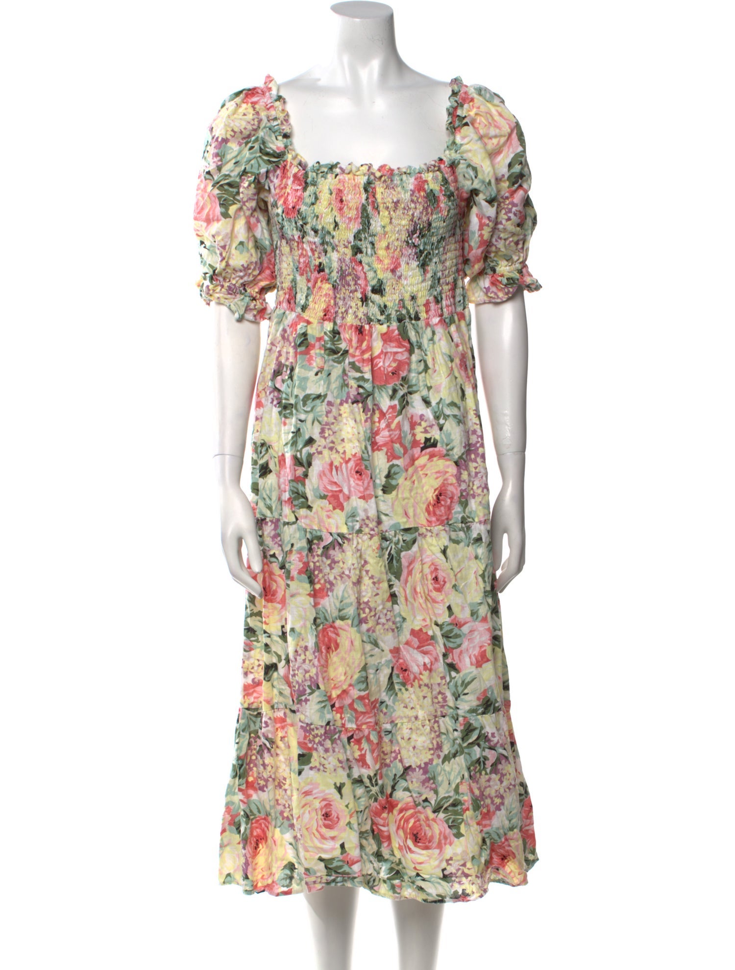 Faithfull The Brand Linen Midi Length Dress