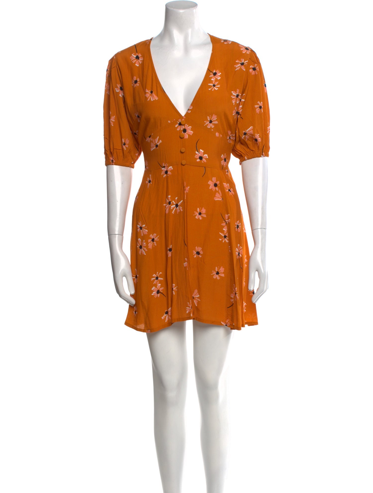 Faithfull The Brand Floral Print Mini Dress