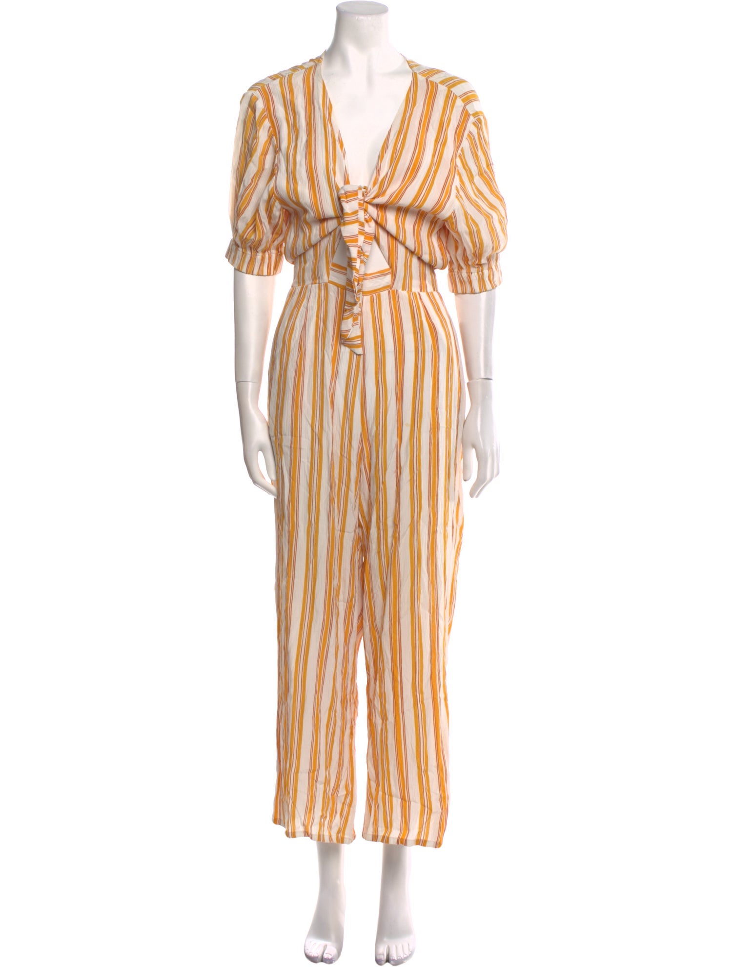 Faithfull The Brand Striped V-Neck Jumpsuit