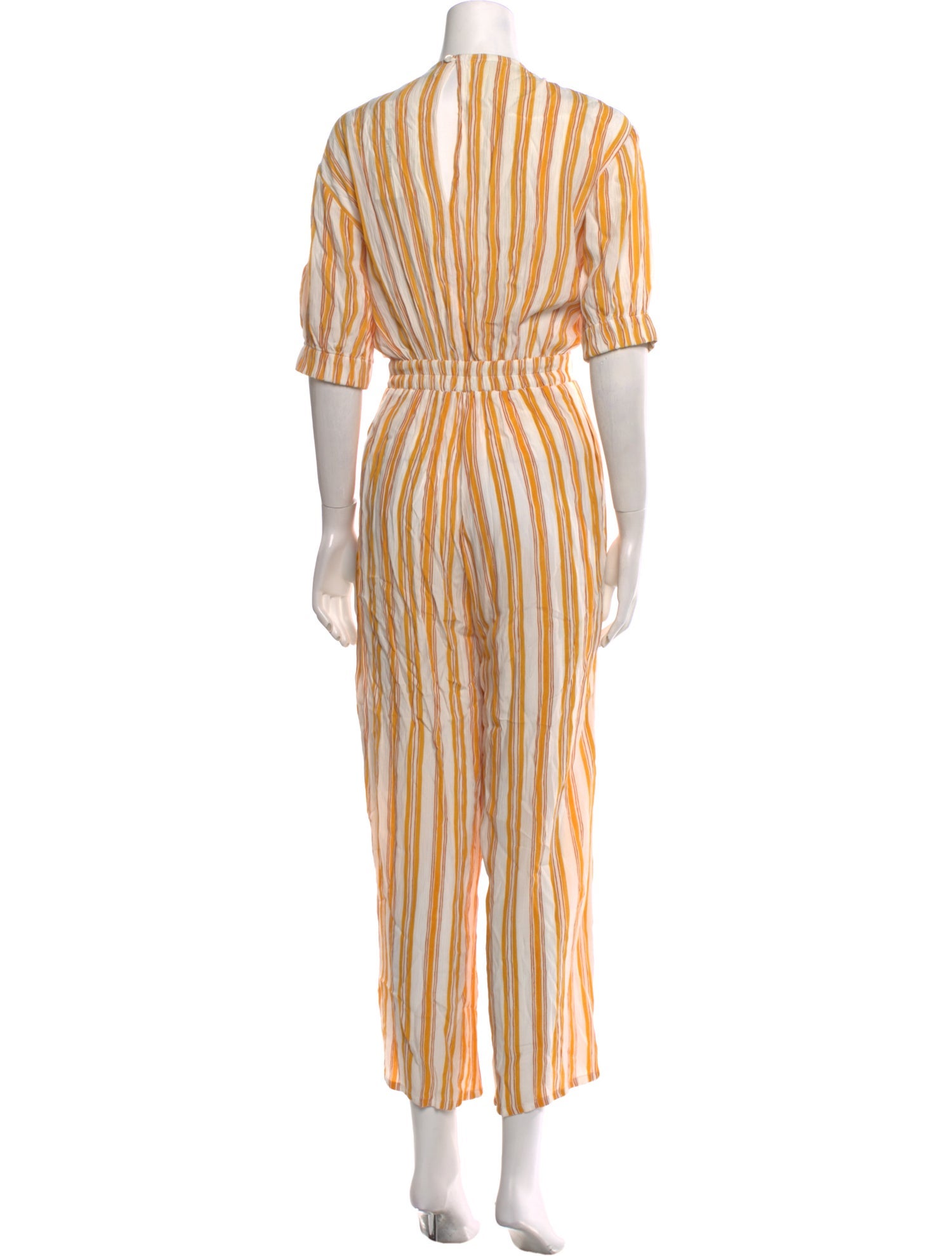 Faithfull The Brand Striped V-Neck Jumpsuit