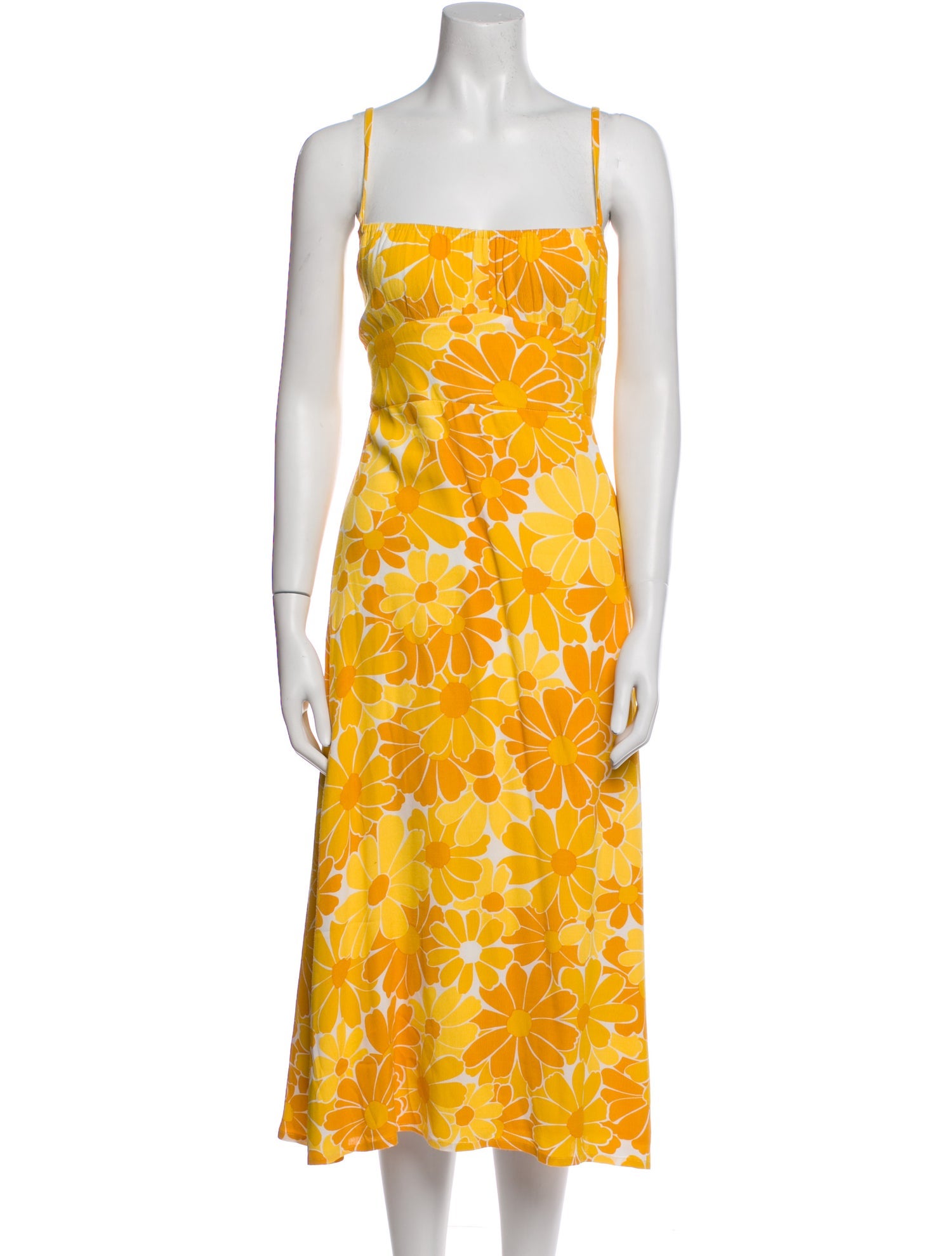 Faithfull The Brand Floral Print Midi Length Dress