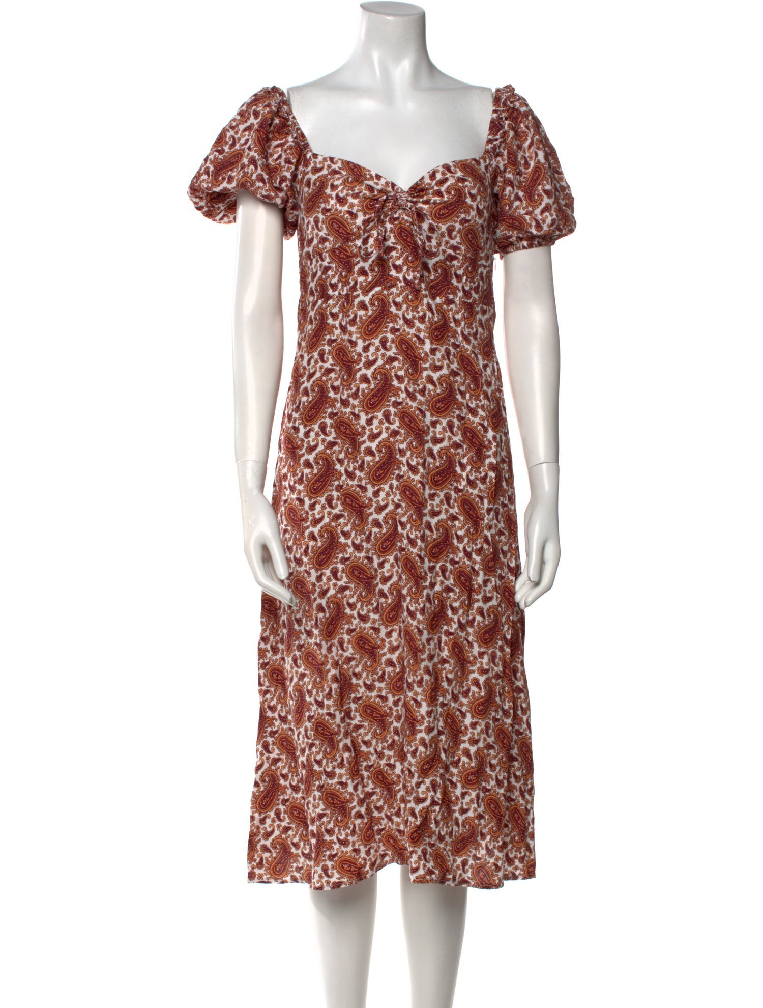 Faithfull The Brand Paisley Print Midi Length Dress