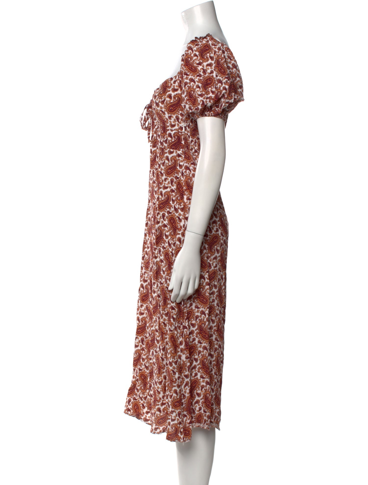 Faithfull The Brand Paisley Print Midi Length Dress