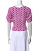 Faithfull The Brand Polka Dot Print V-Neck Crop Top