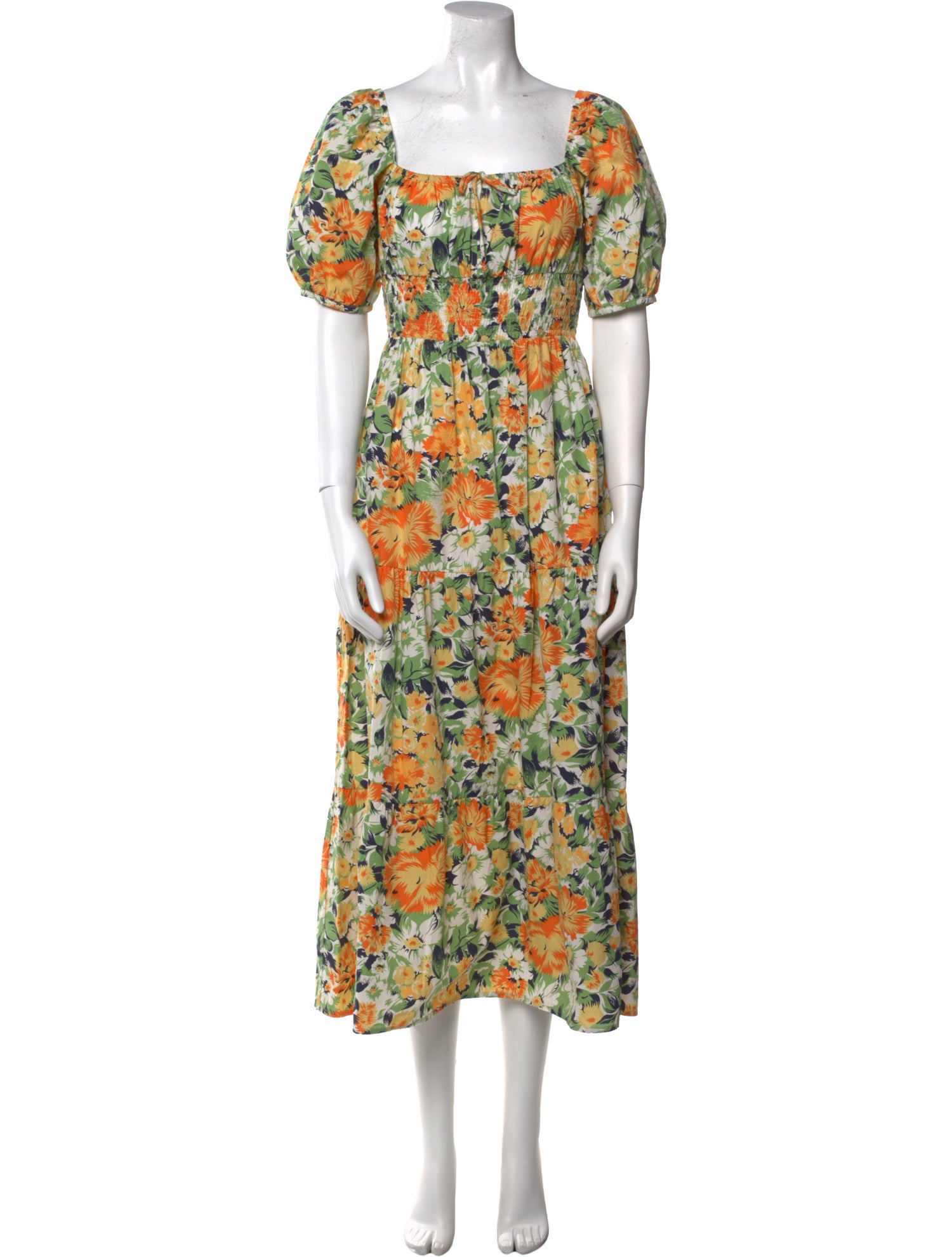 Faithfull The Brand Floral Print Midi Length Dress