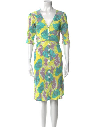 Faithfull The Brand Floral Print Midi Length Dress