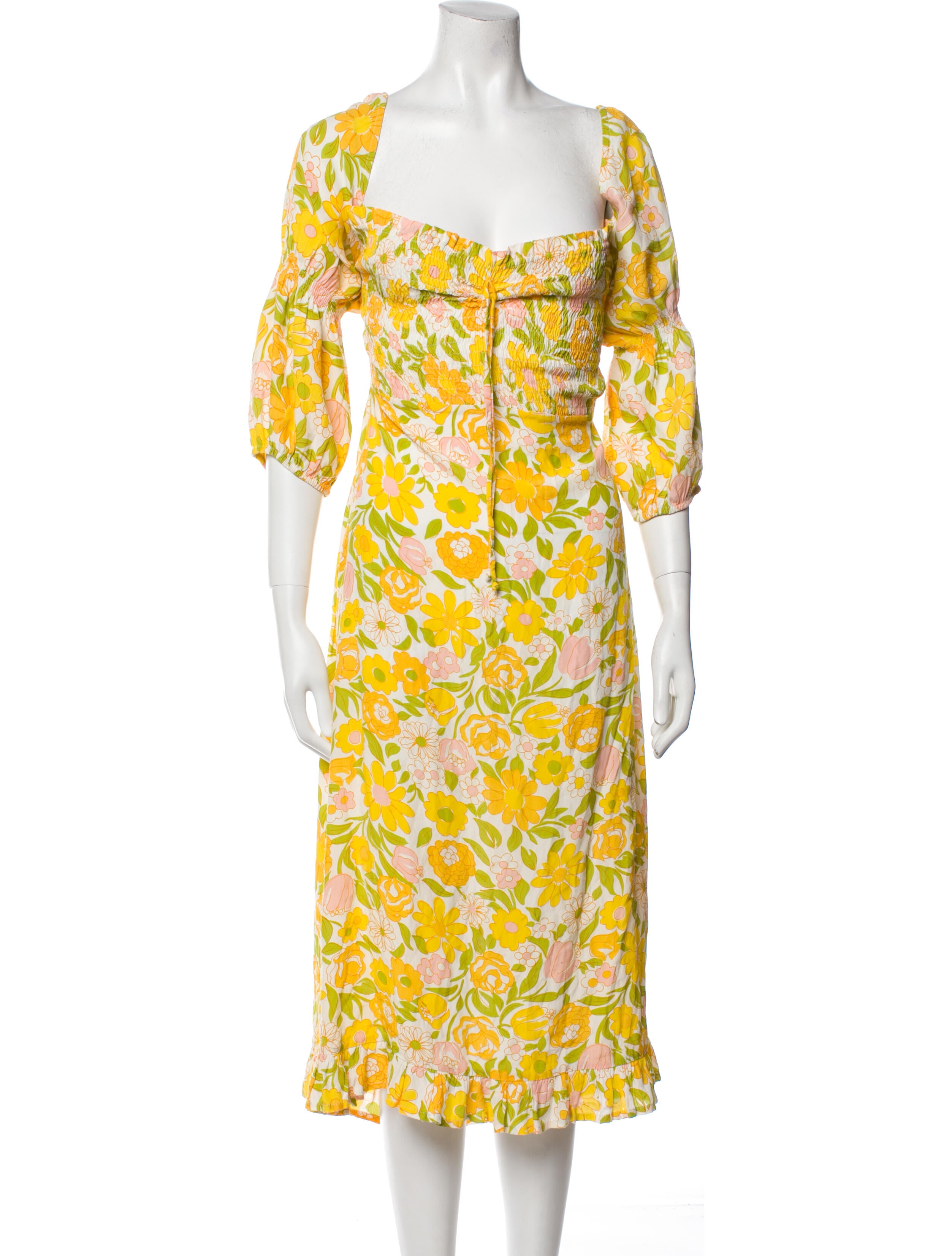 Faithfull The Brand Floral Print Long Dress