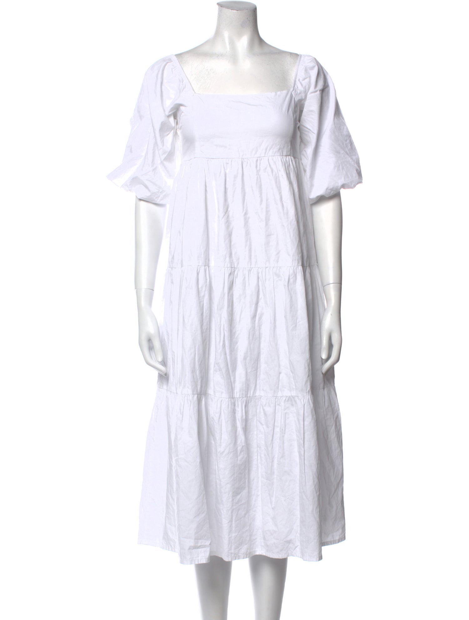 Faithfull The Brand Square Neckline Midi Length Dress w/ Tags