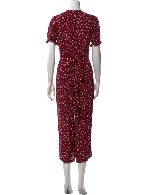 Faithfull The Brand Floral Print V-Neck Jumpsuit