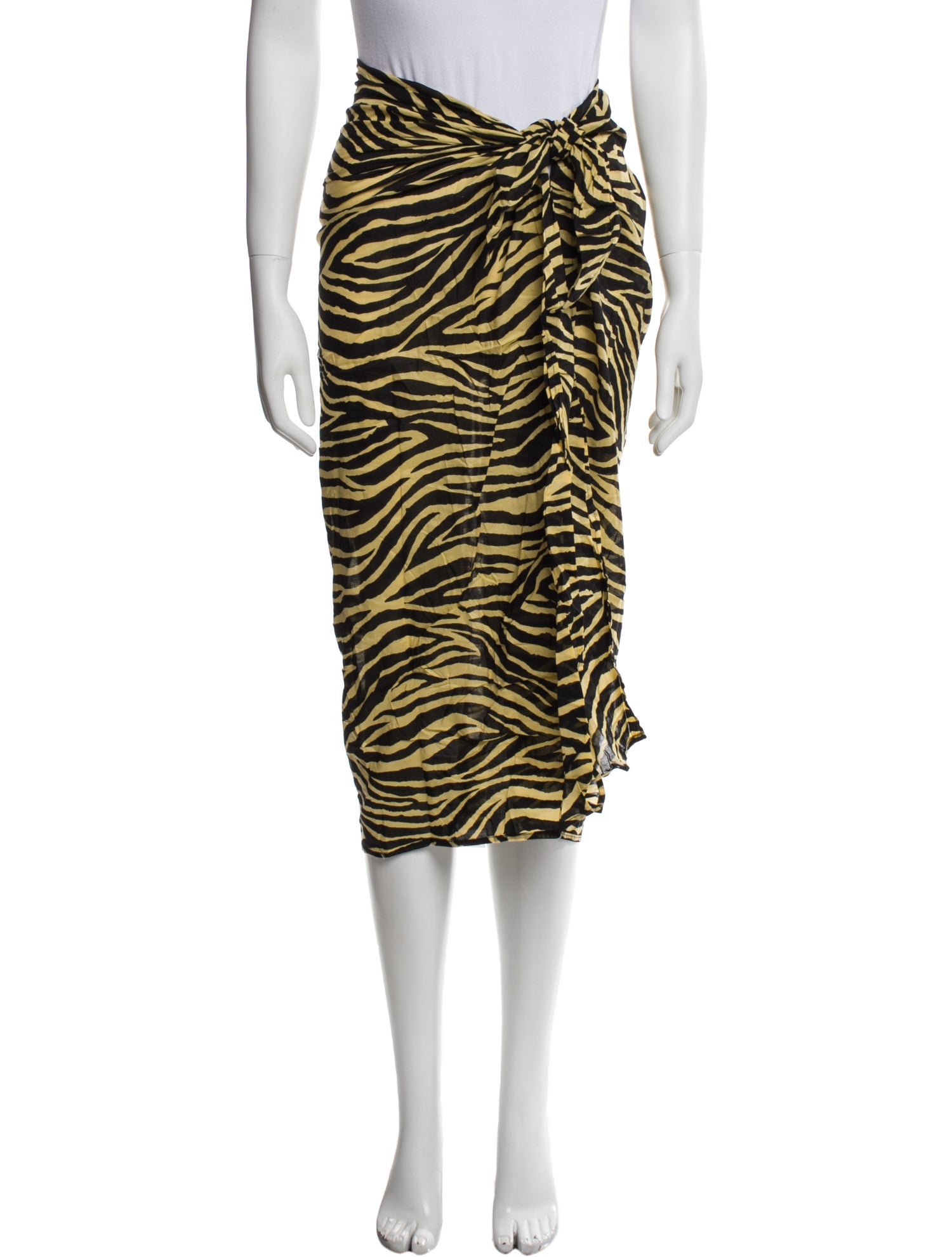 Faithfull The Brand Animal Print Midi Length Skirt