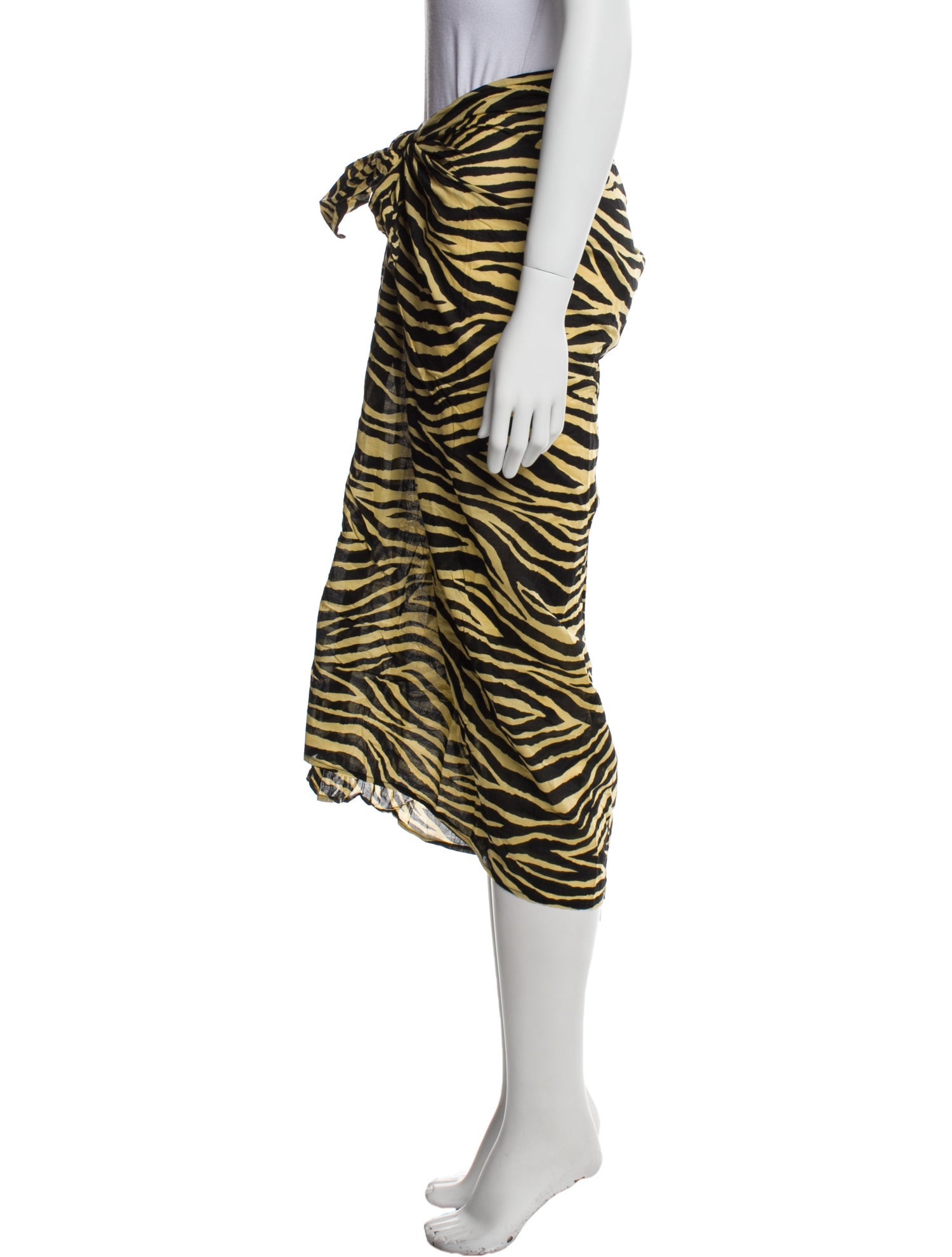 Faithfull The Brand Animal Print Midi Length Skirt