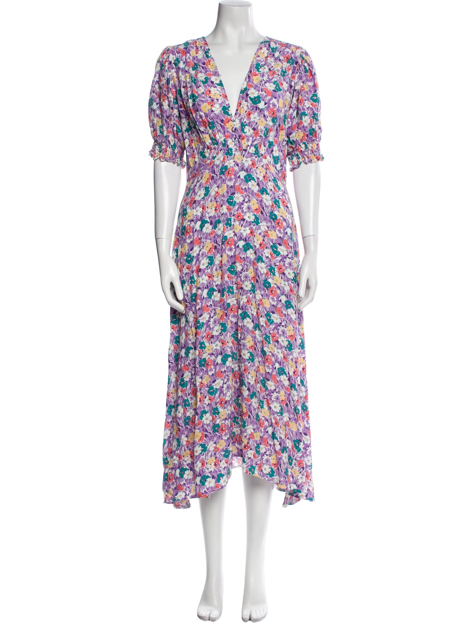 Faithfull The Brand Floral Print Midi Length Dress